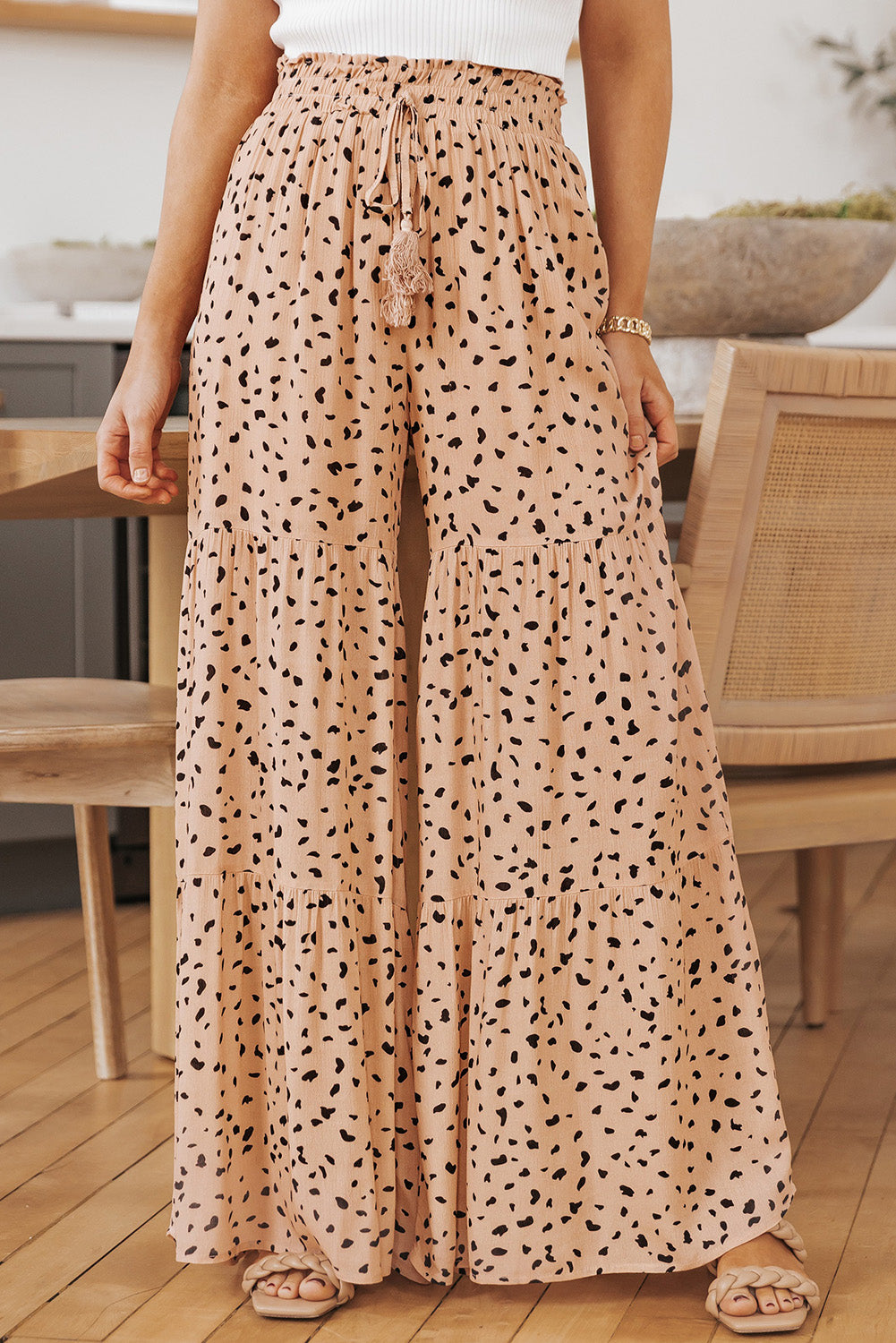 The Cali Dot Wide-Leg Pants