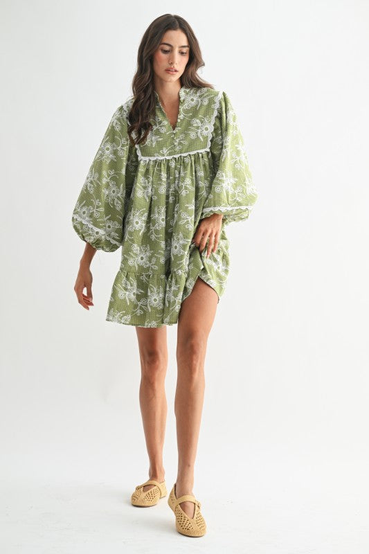 Sage Meadow Embroidered Dress