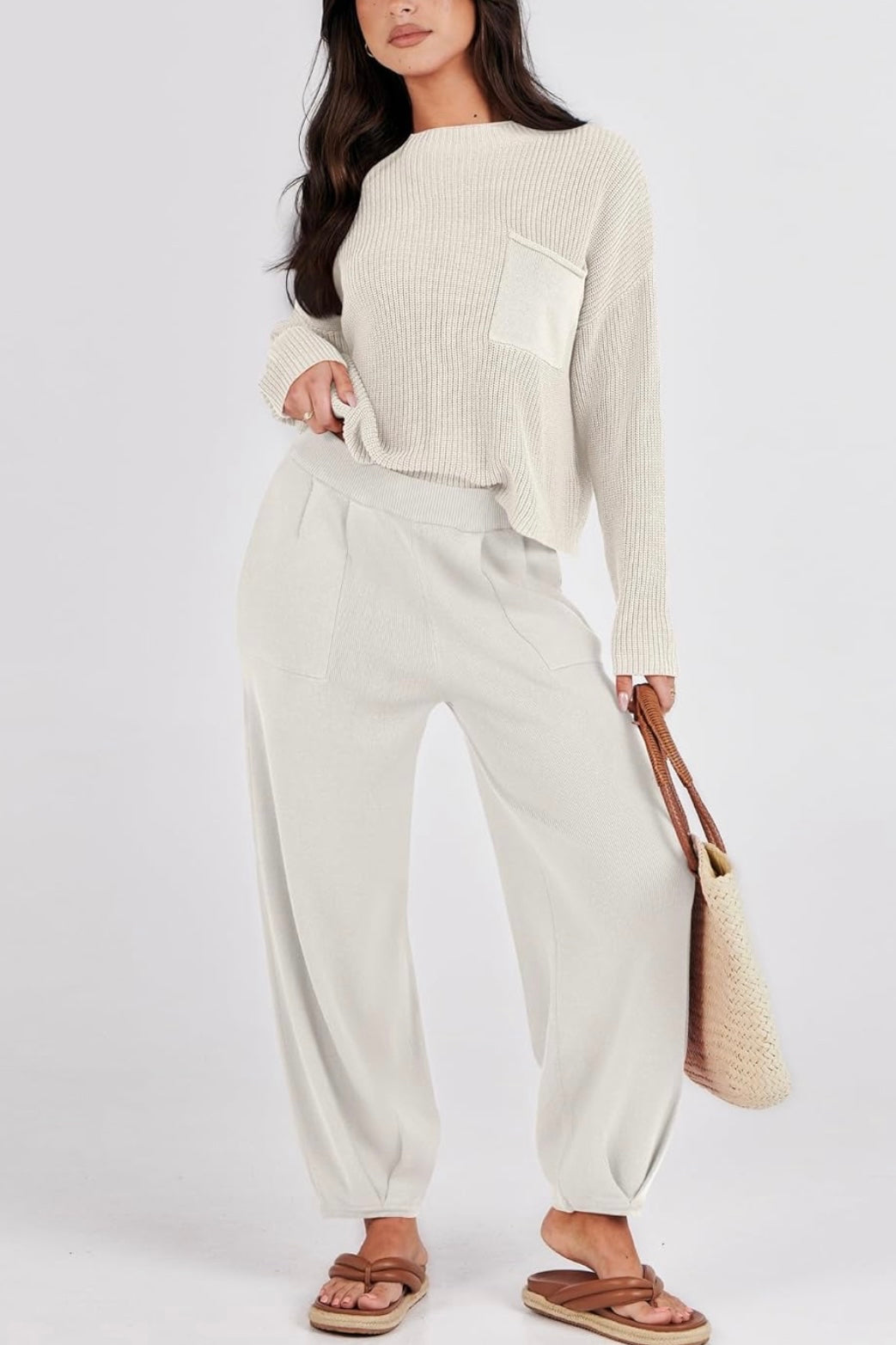 Knit Top and Joggers Set
