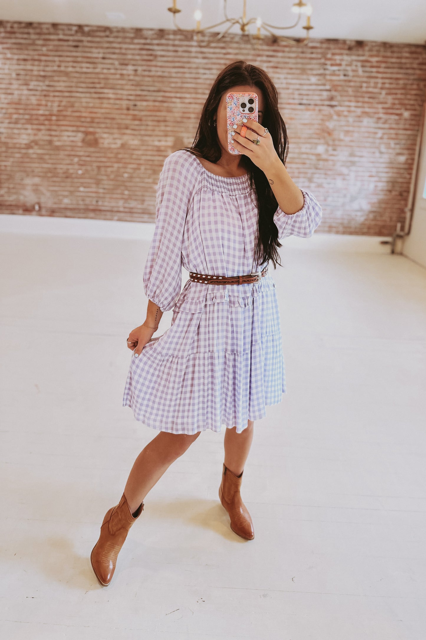 Plaid Picnic Midi Dress