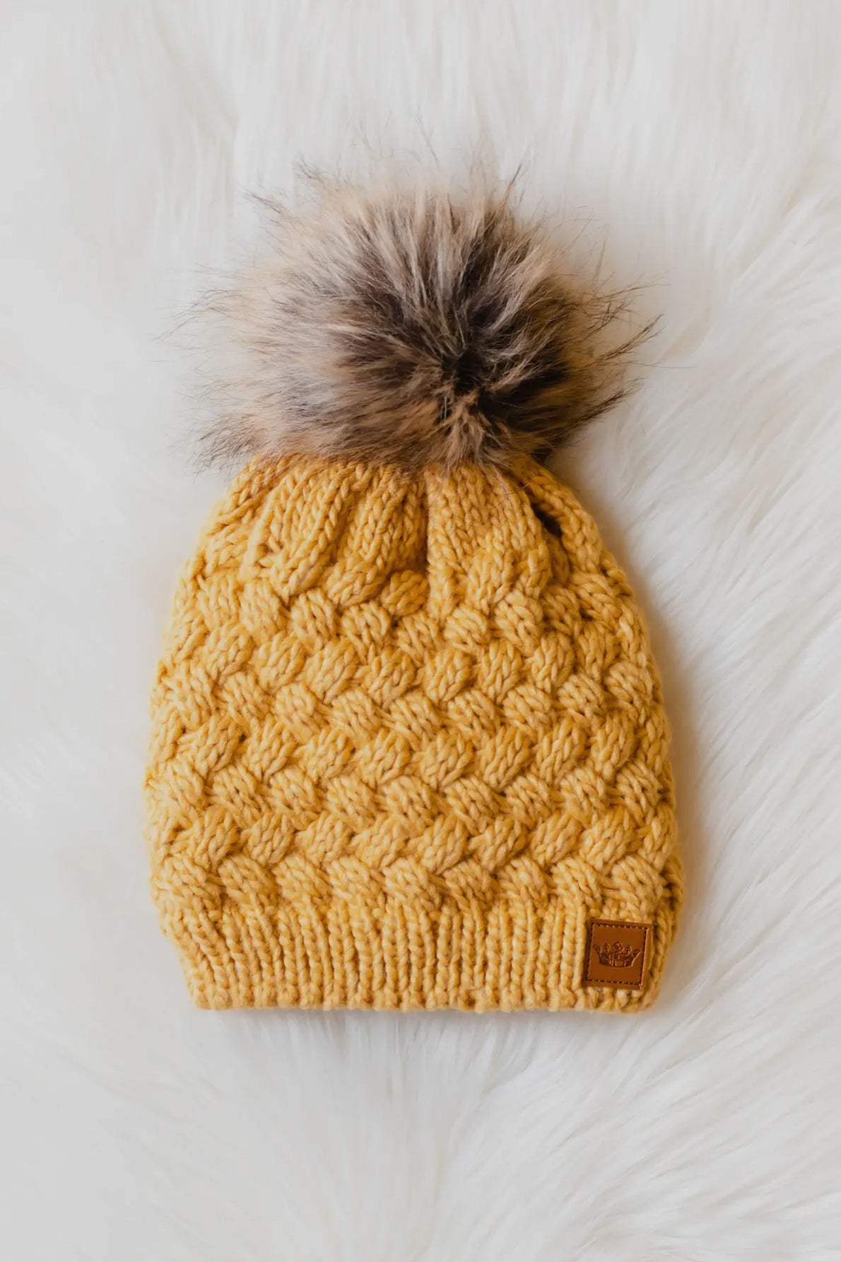 Cable Knit Pom Hat