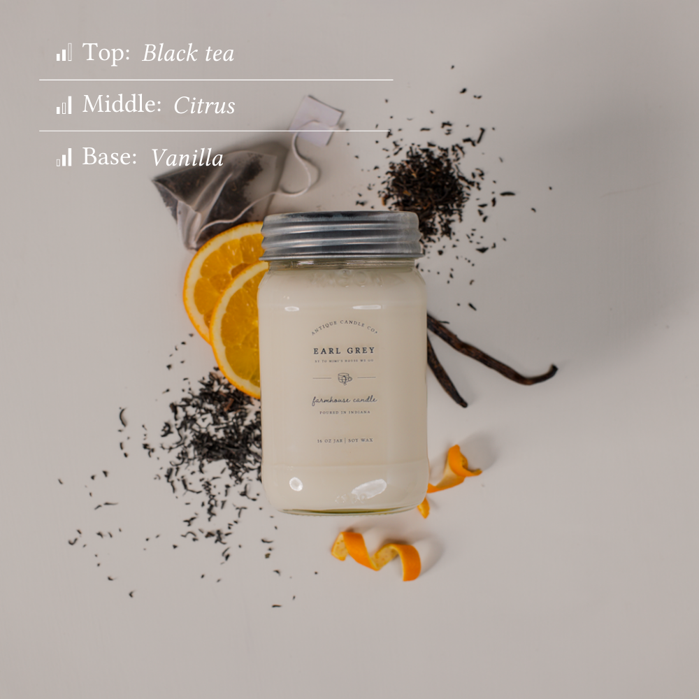 Antique Candle Co.® - Earl Grey - Soy Wax Mason Jar Candle