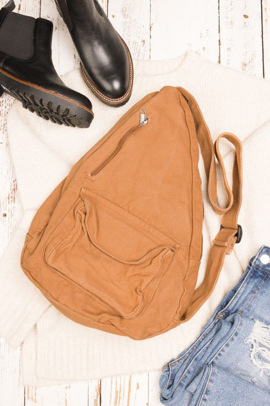 Libby Oversized Canvas Sling Bag