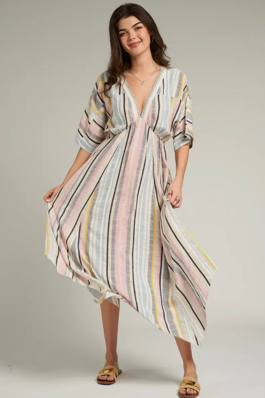 Multi Stripe Maxi Dress