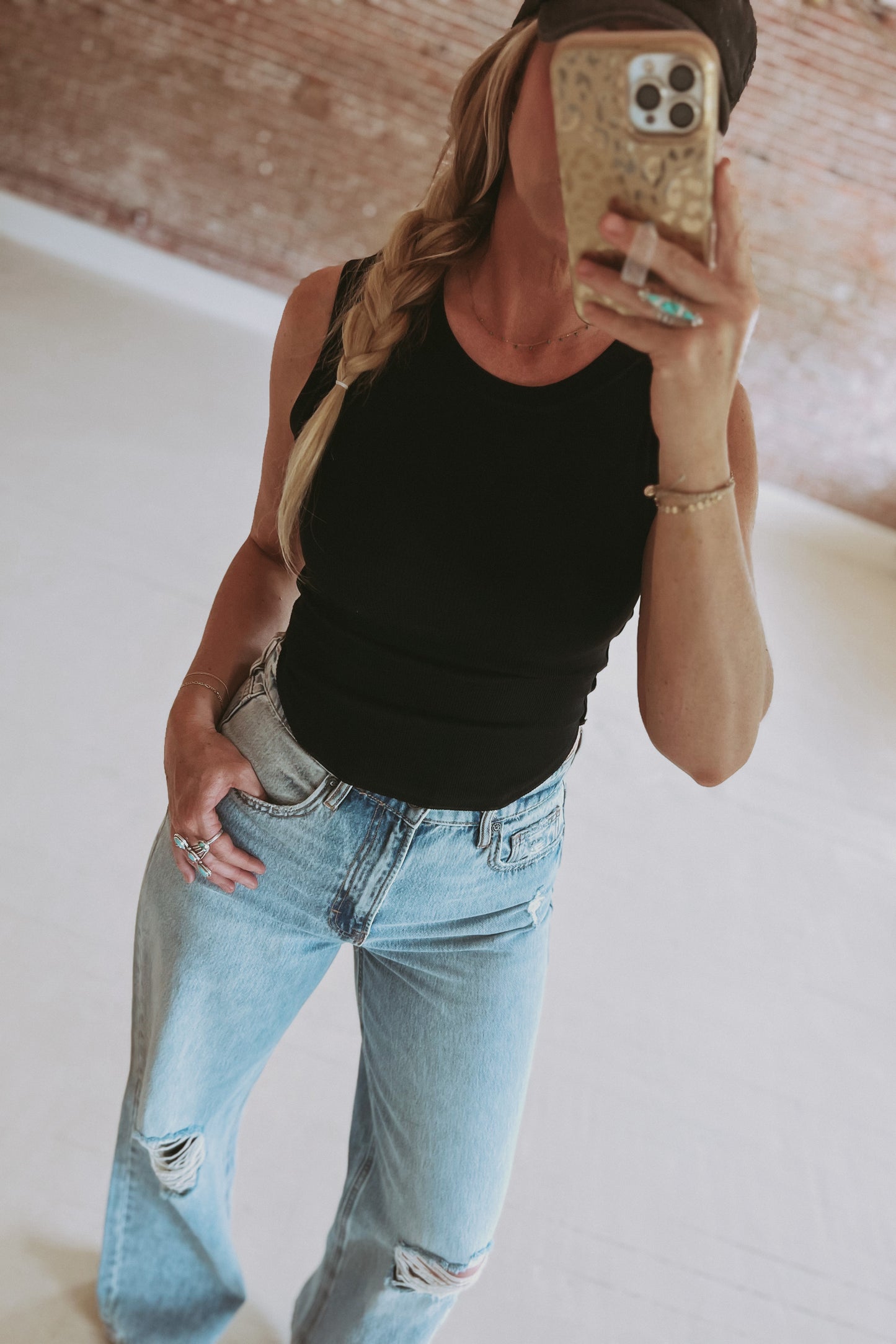 Inside-Out Casual Ribbed Tank