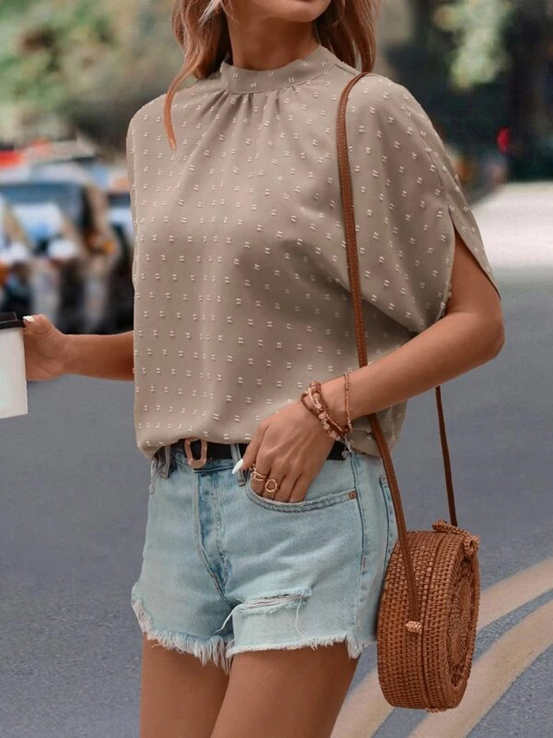 Soft & Breezy Swiss Dot Blouse