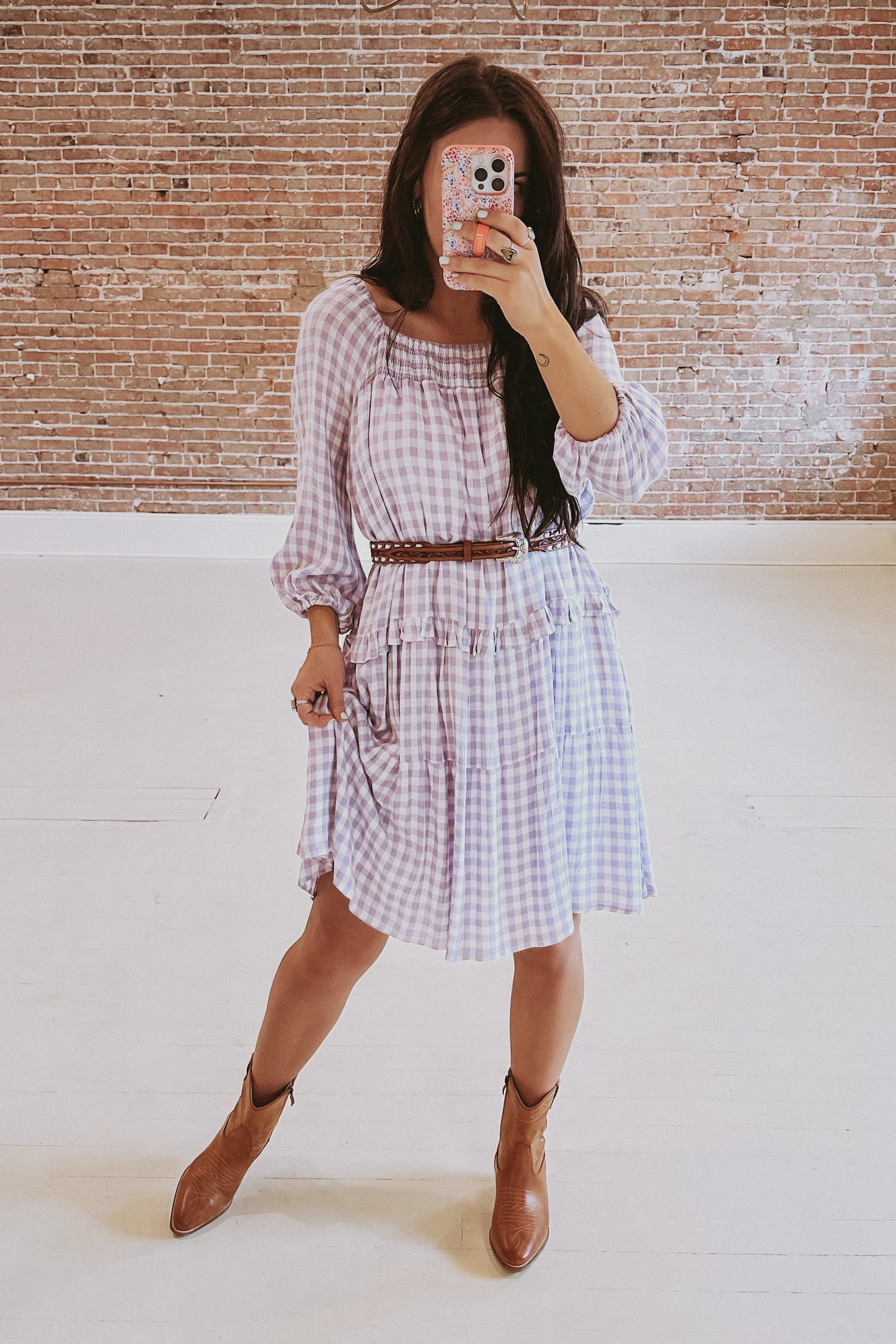 Plaid Picnic Midi Dress