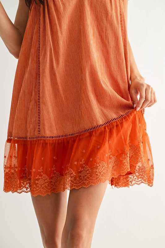 Autumn Glow Babydoll Dress