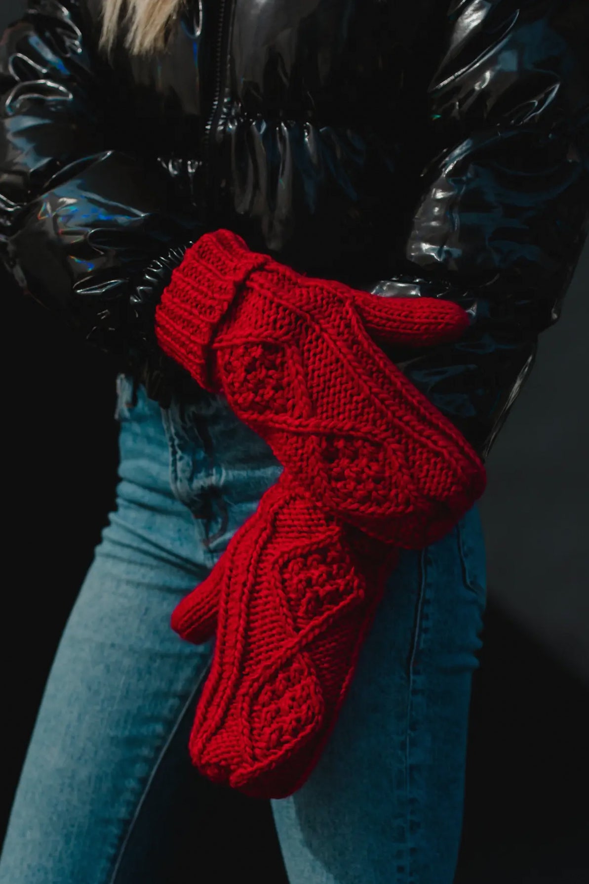 Cable Knit Mittens