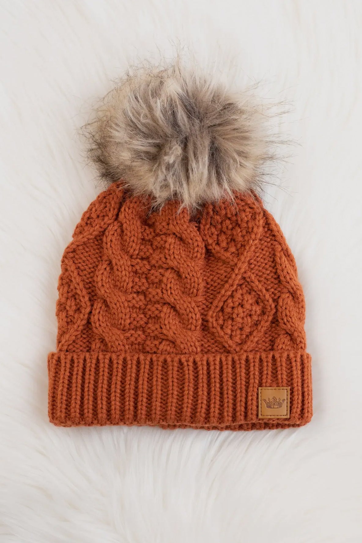 Cable Knit Pom Hat