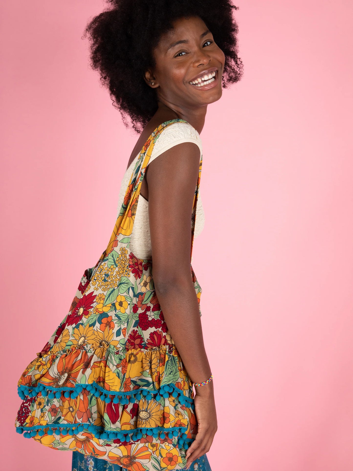 Natural Life Ruffle Tote Bag