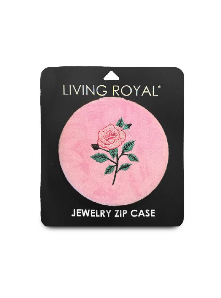 Living Royal - Velvet Jewelry Zip Case / Organizer - Sardine Can - Blue