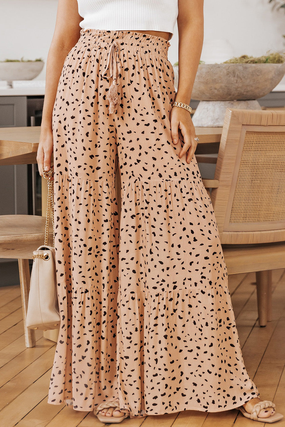The Cali Dot Wide-Leg Pants