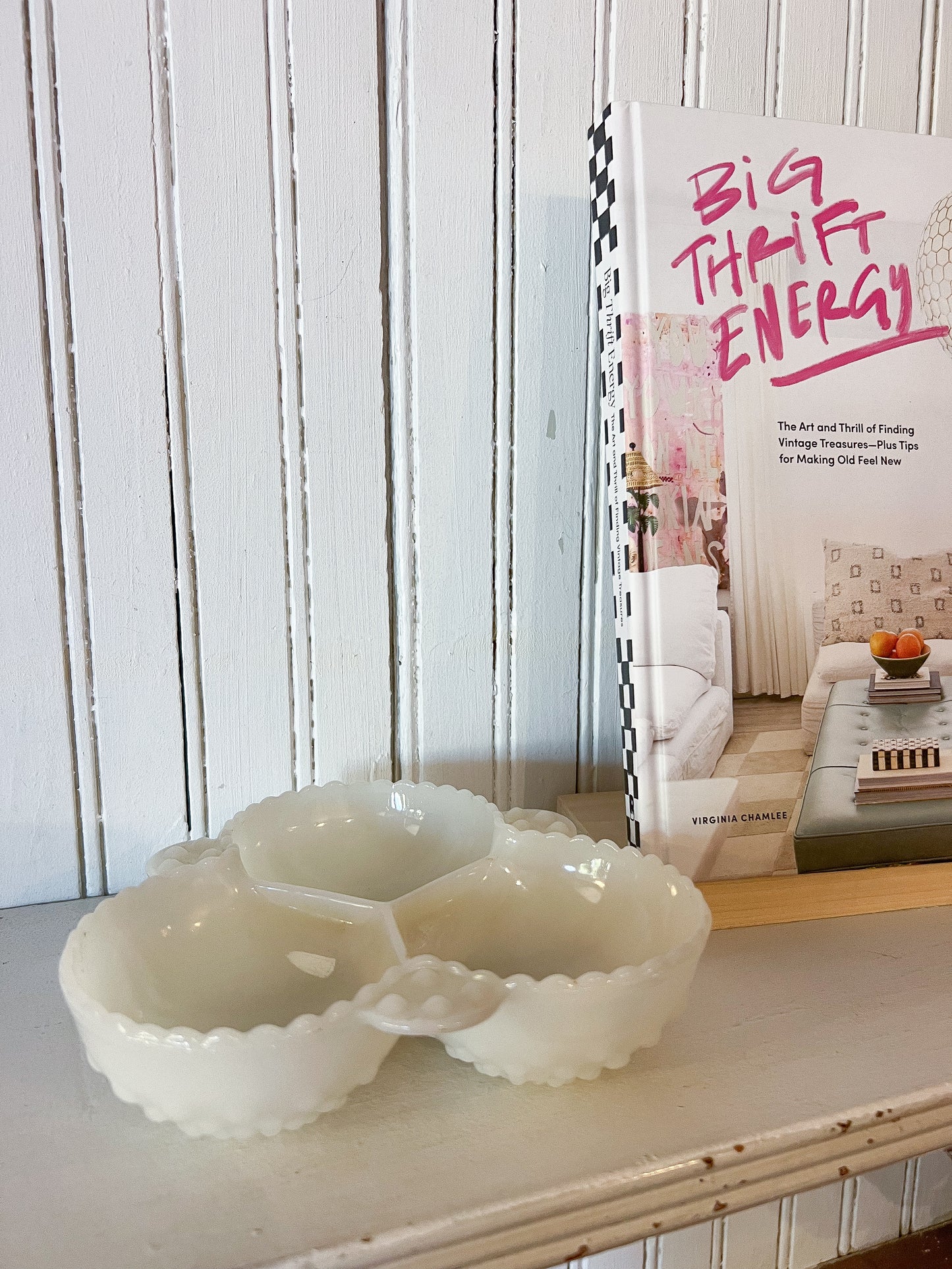 FOUND & Co. Milk Glass Clover Dish