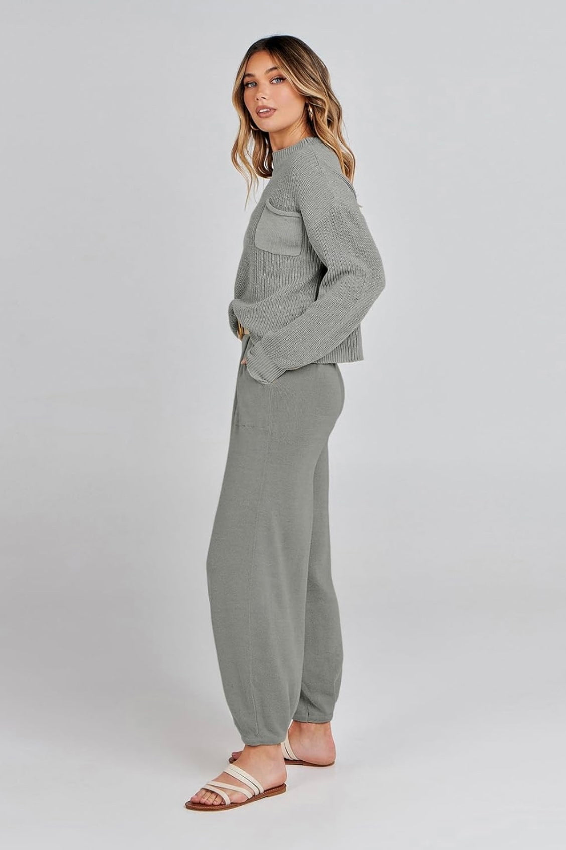 Knit Top and Joggers Set