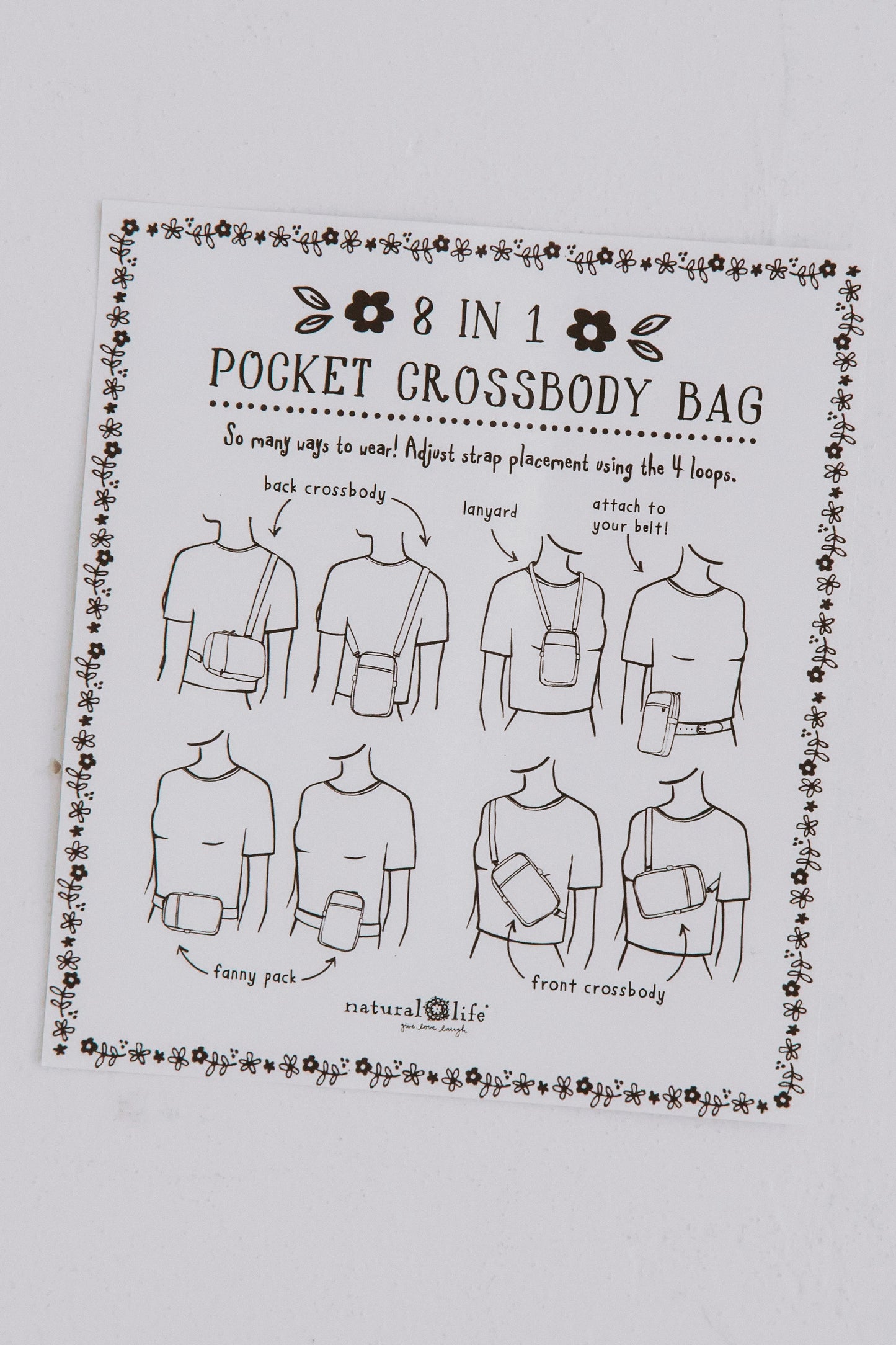 Ditsy Garden 8-in-1 Crossbody Bag