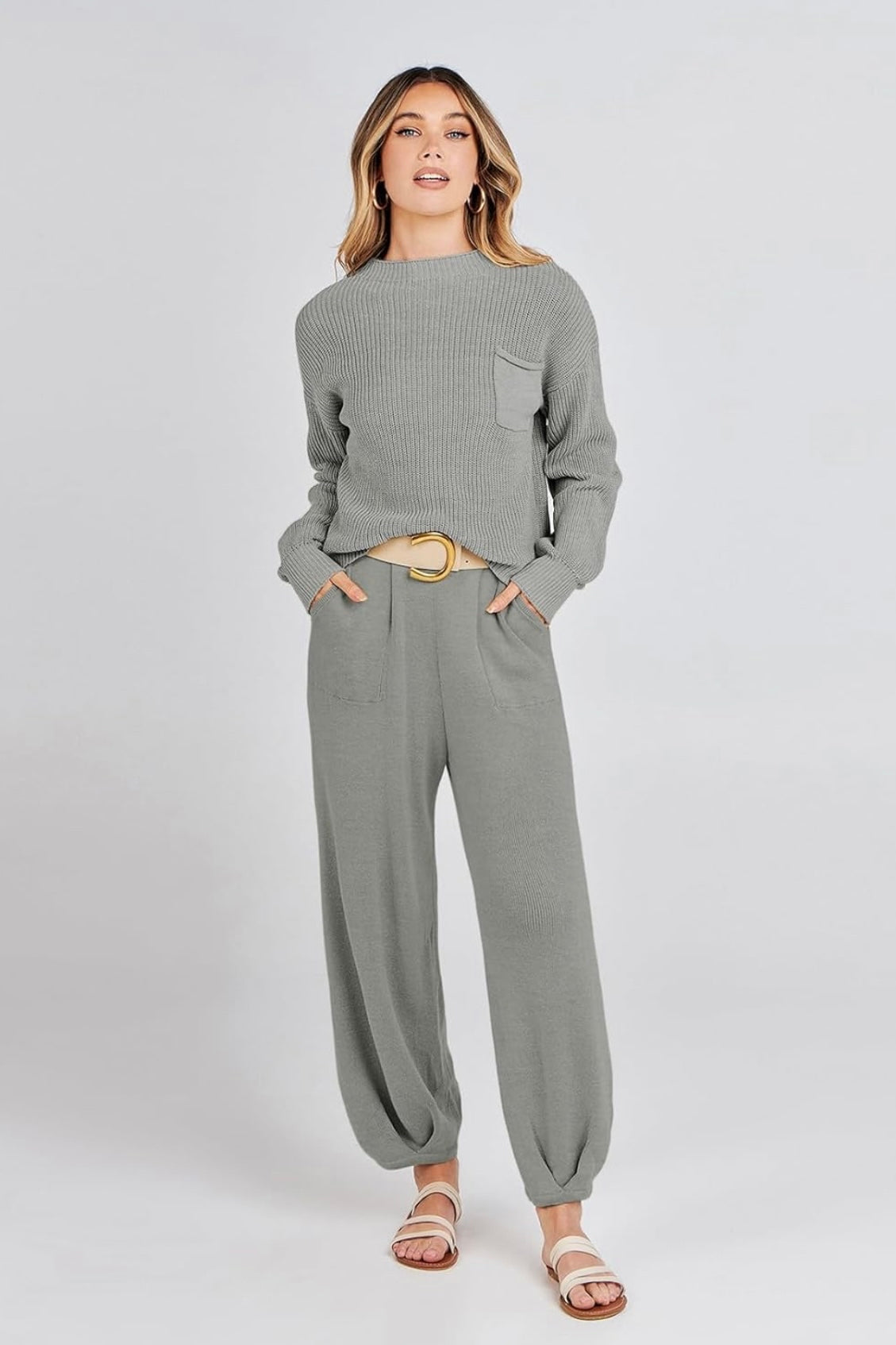 Knit Top and Joggers Set