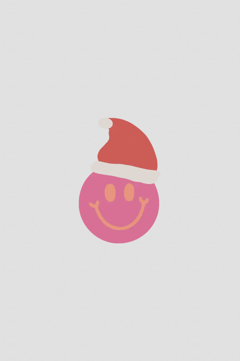 Smiley Santa Sticker