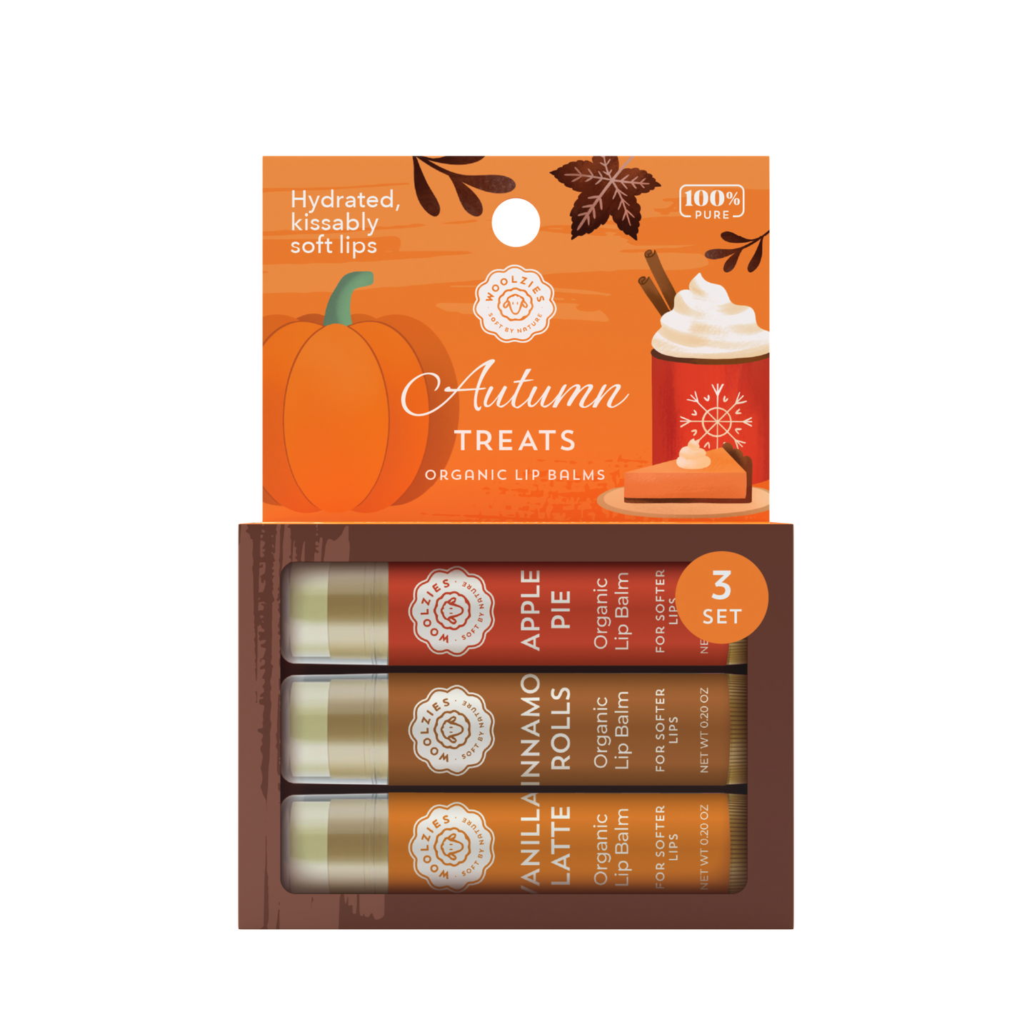 Woolzies - Autumn Treats Lip Balm Set Of 3