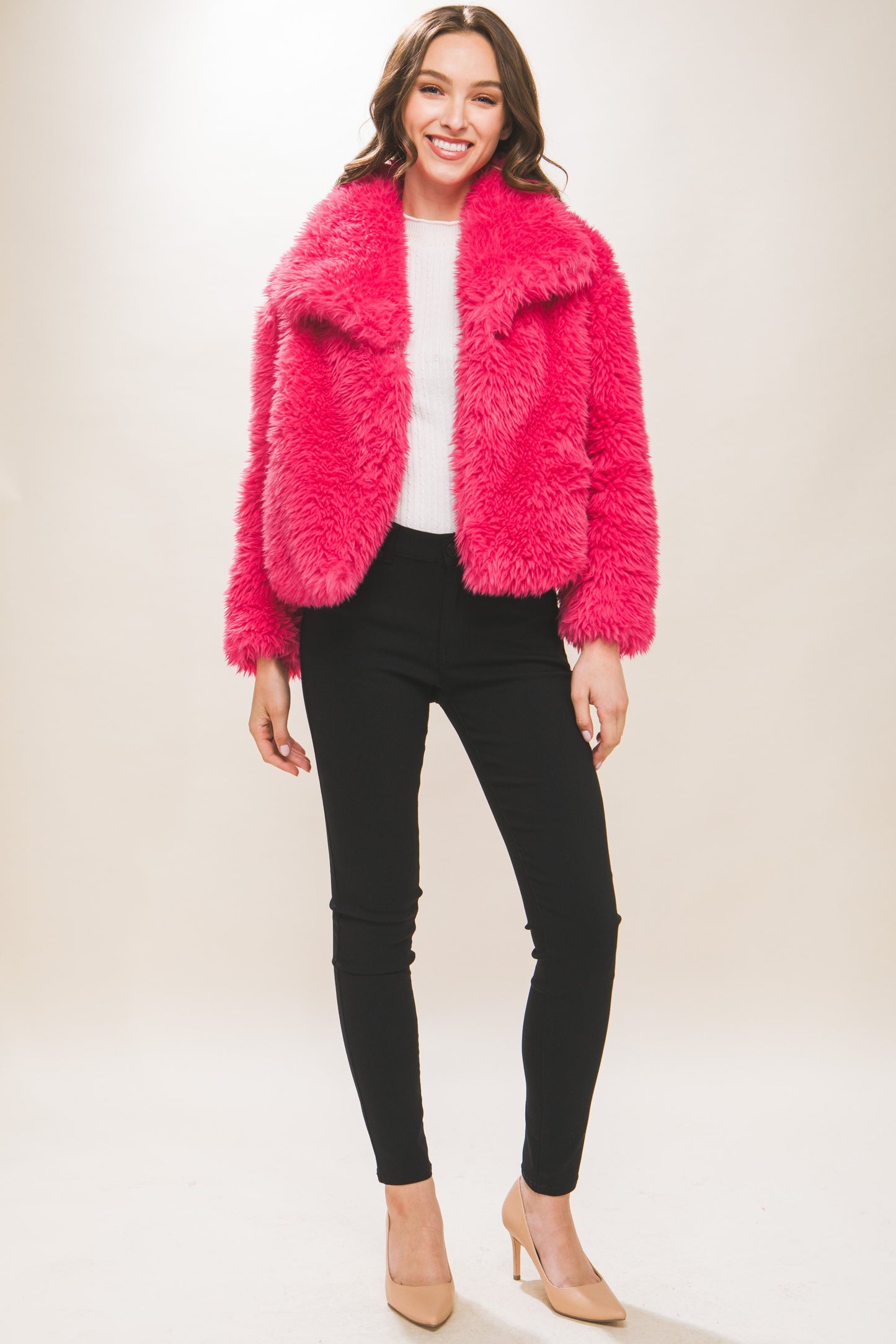 Very Berry Faux Fur Jacket