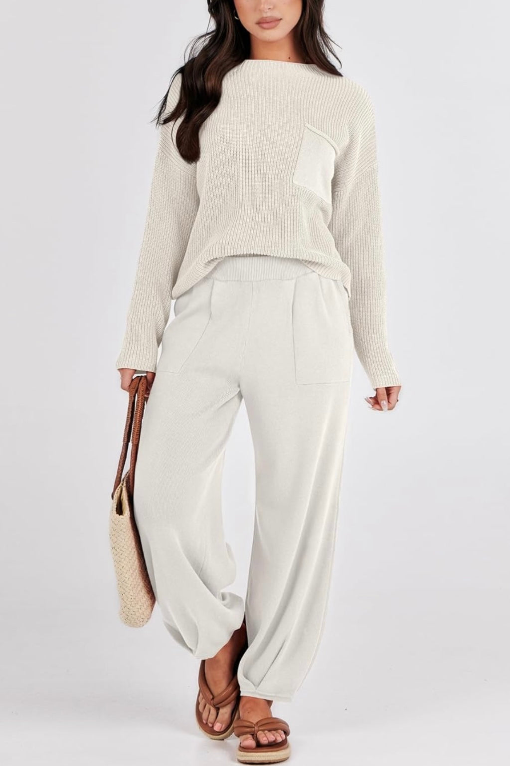 Knit Top and Joggers Set