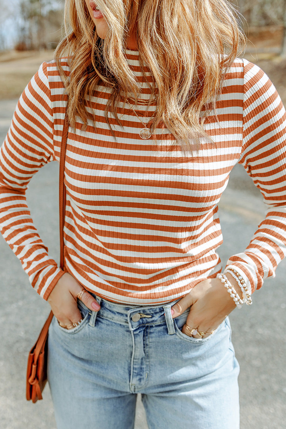 Double Take Mock Neck Top