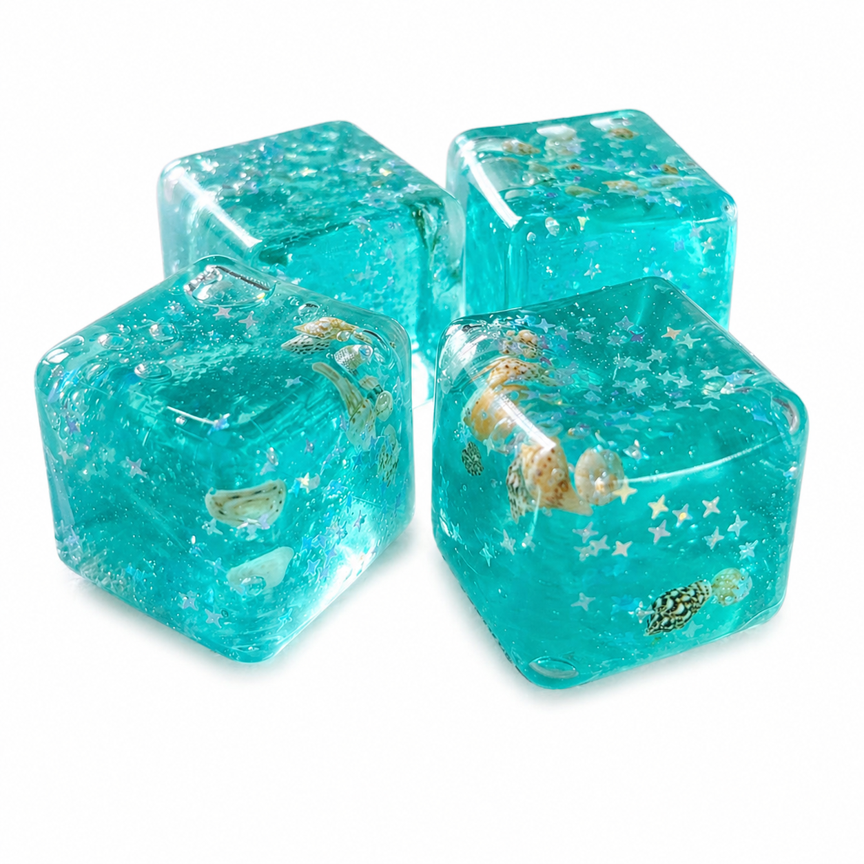 Sea Glass Sensory Cube
