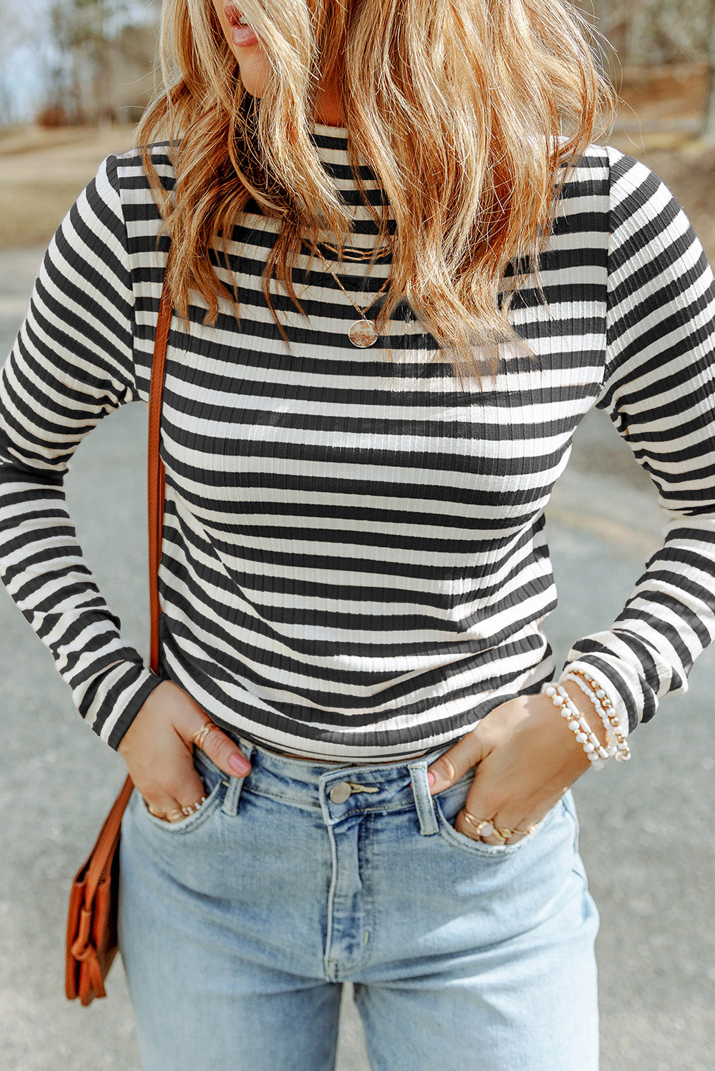 Double Take Mock Neck Top