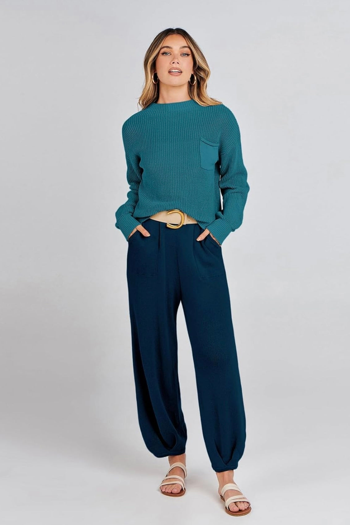 Knit Top and Joggers Set