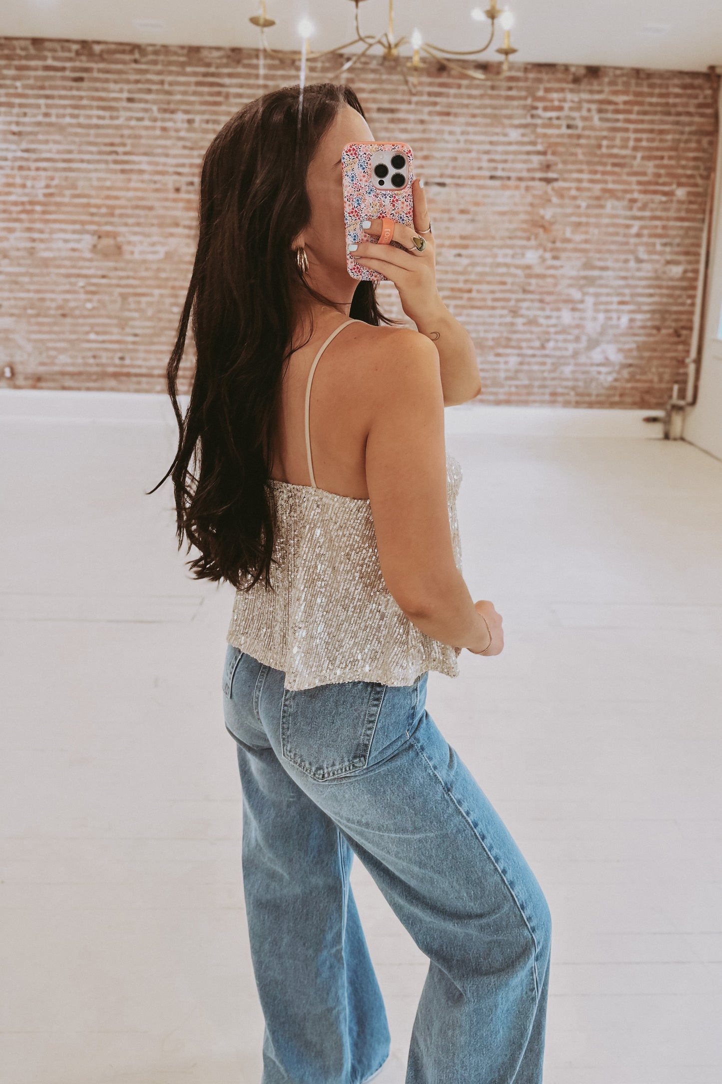 Lace & Sequins Cami