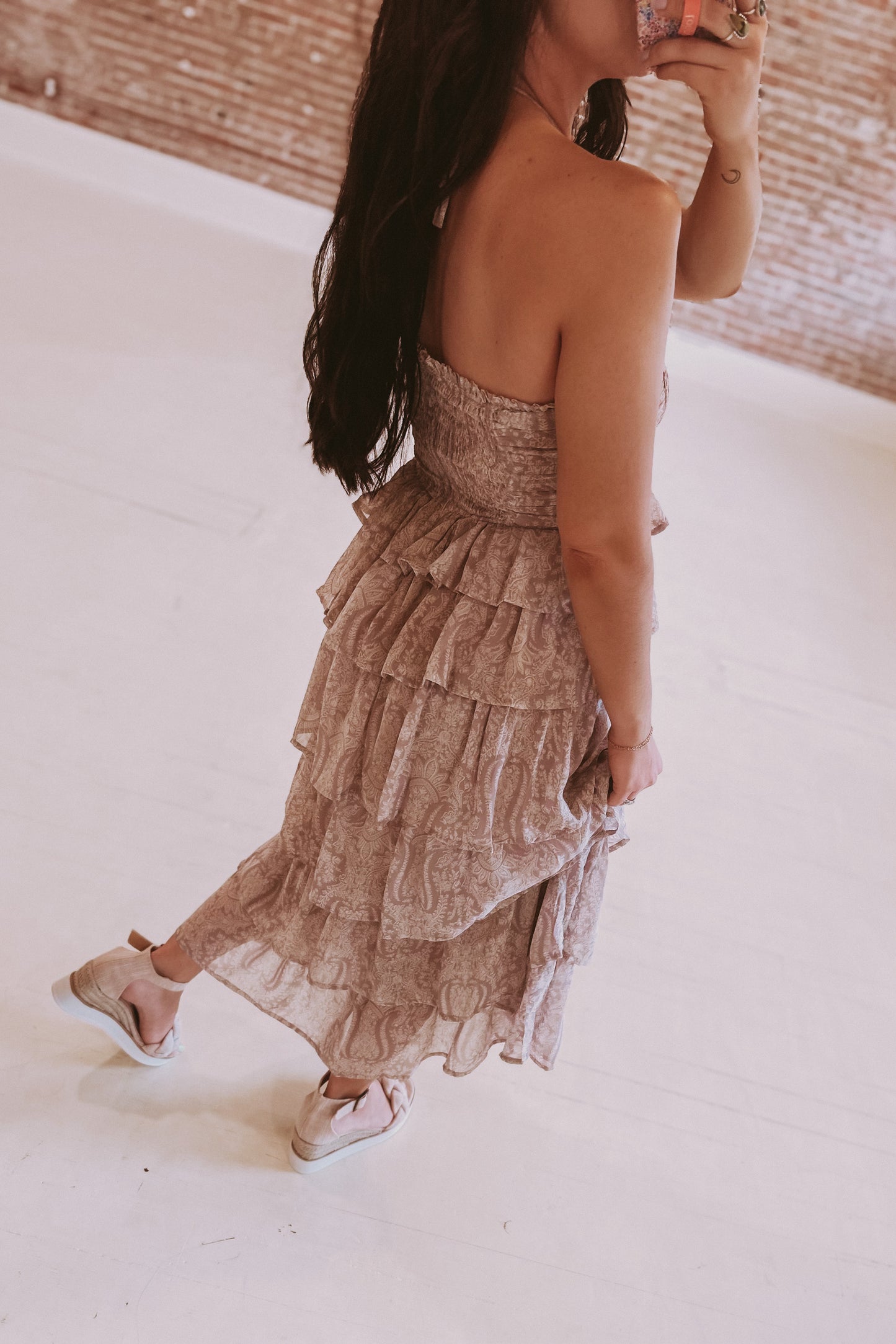 Tiered Ruffles Sleeveless Dress