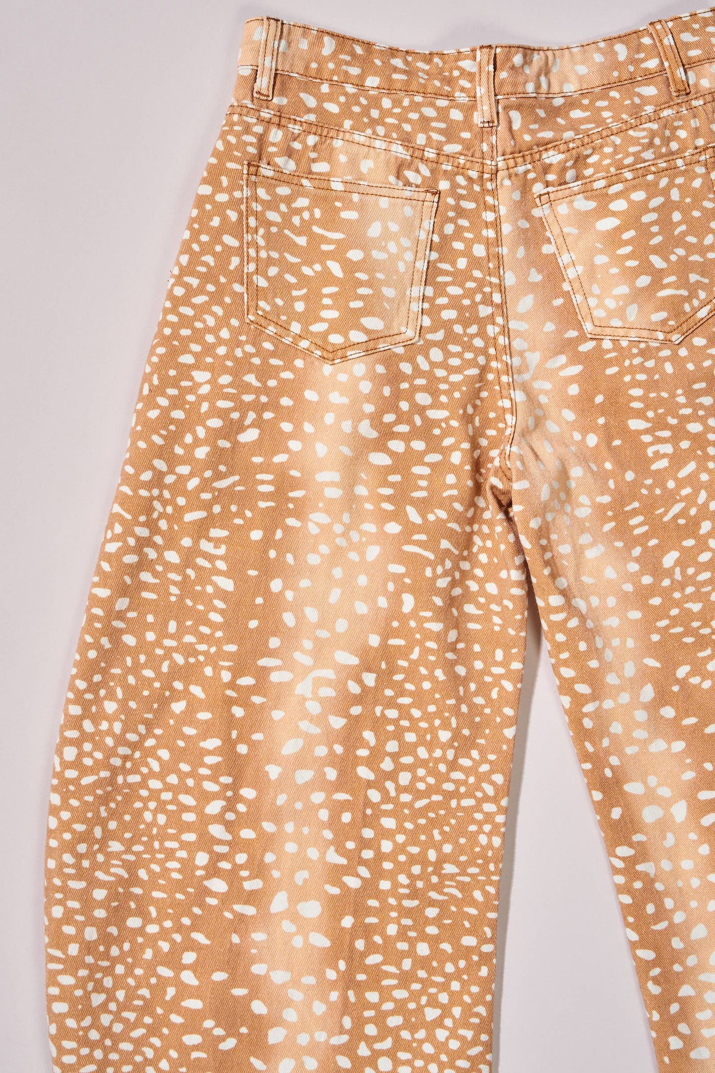 Urban Daizy - Bambi Deer Print Wide Leg Denim Pants