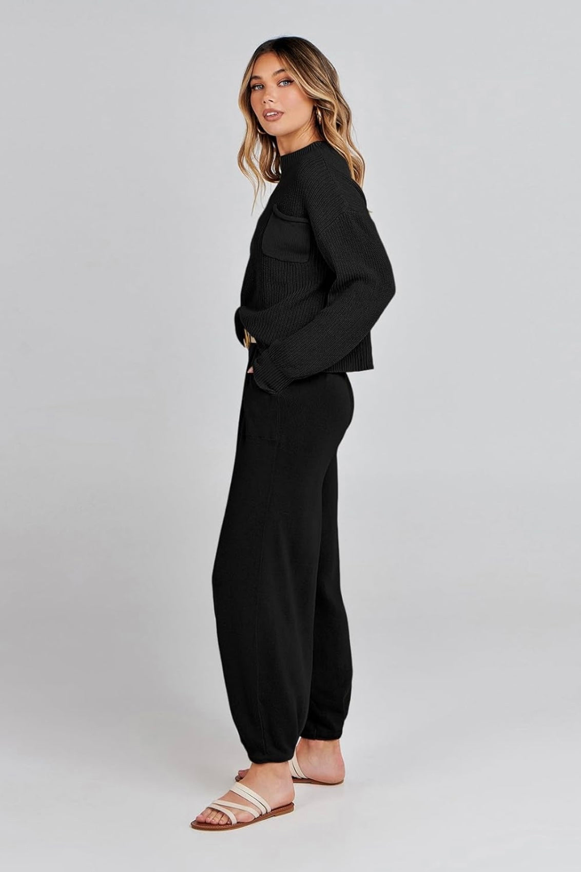 Knit Top and Joggers Set