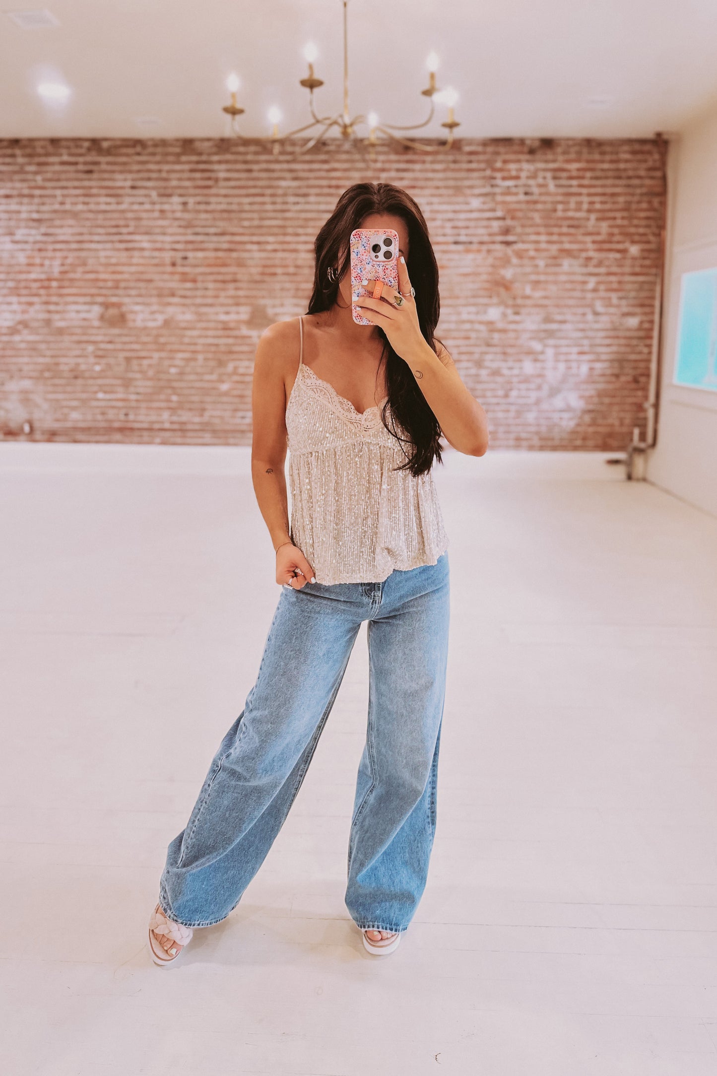 Lace & Sequins Cami