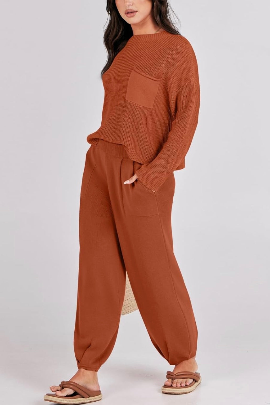 Knit Top and Joggers Set