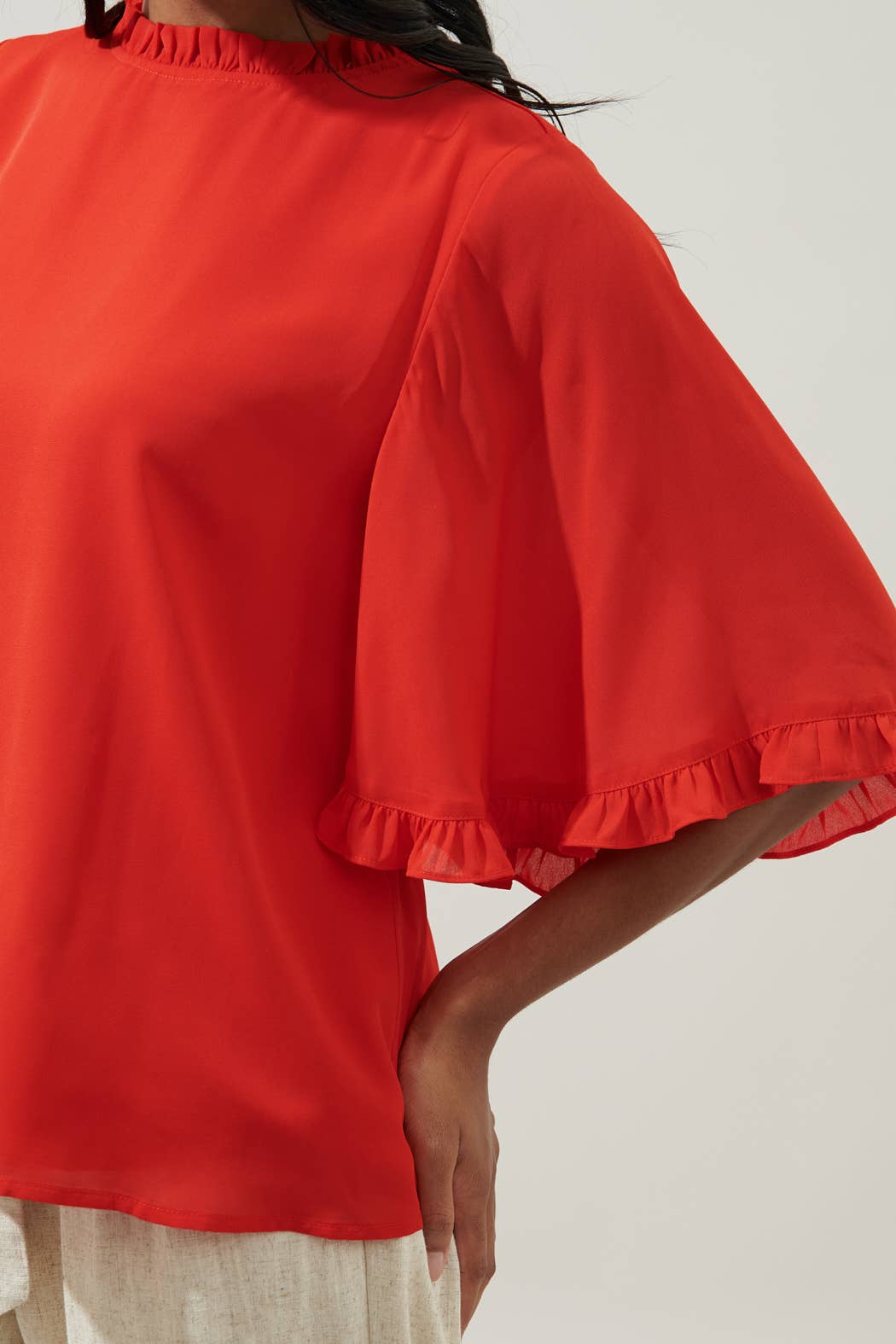Heartbreaker Bell Sleeve Ruffle Blouse