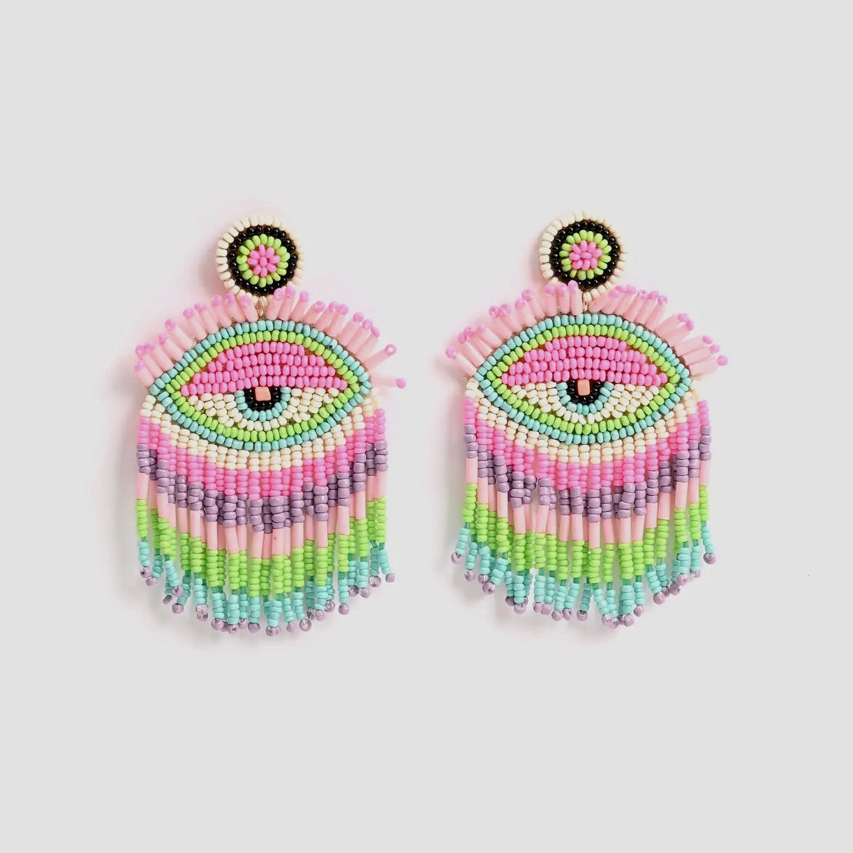 Evil Eye Beaded Earrings