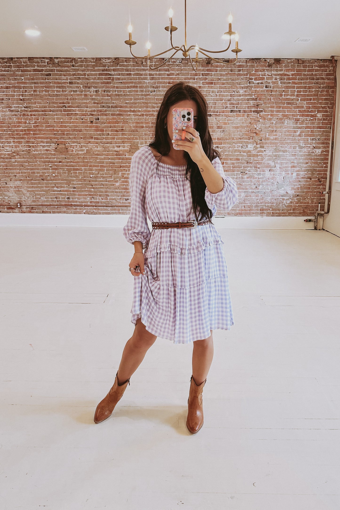 Plaid Picnic Midi Dress