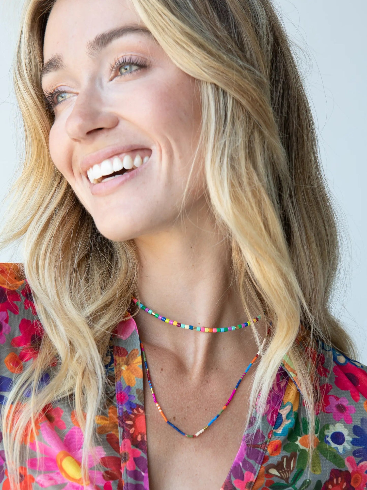 Natural Life Enamel Beaded Choker