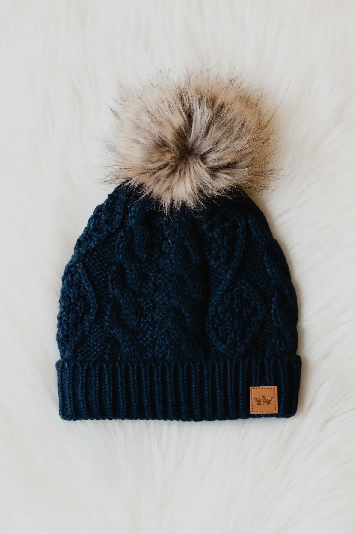 Cable Knit Pom Hat