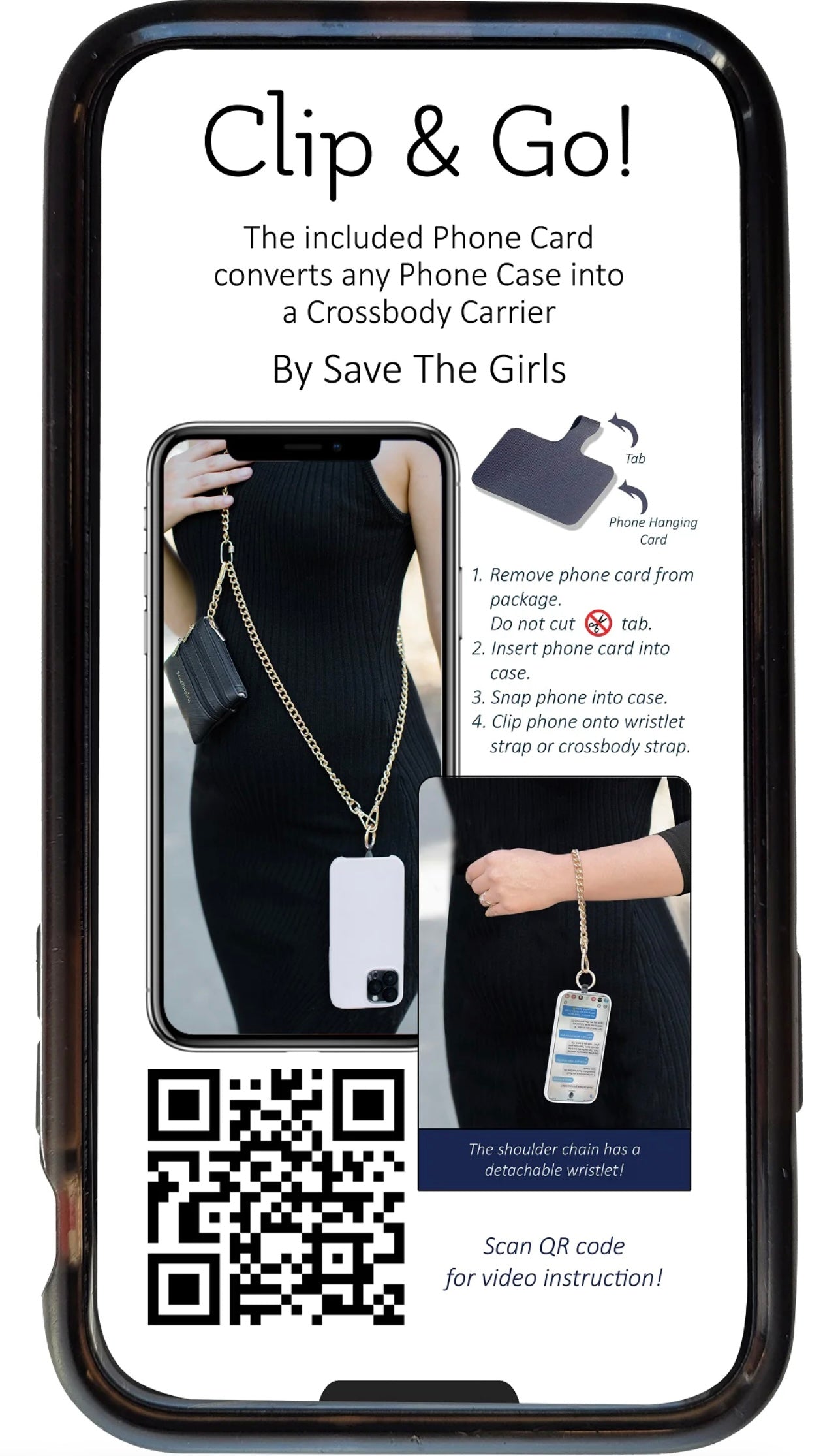 Clip & Go Chain Phone Strap