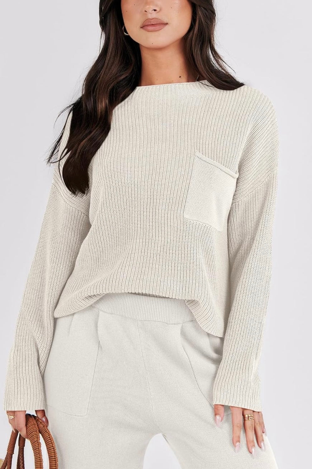 Knit Top and Joggers Set