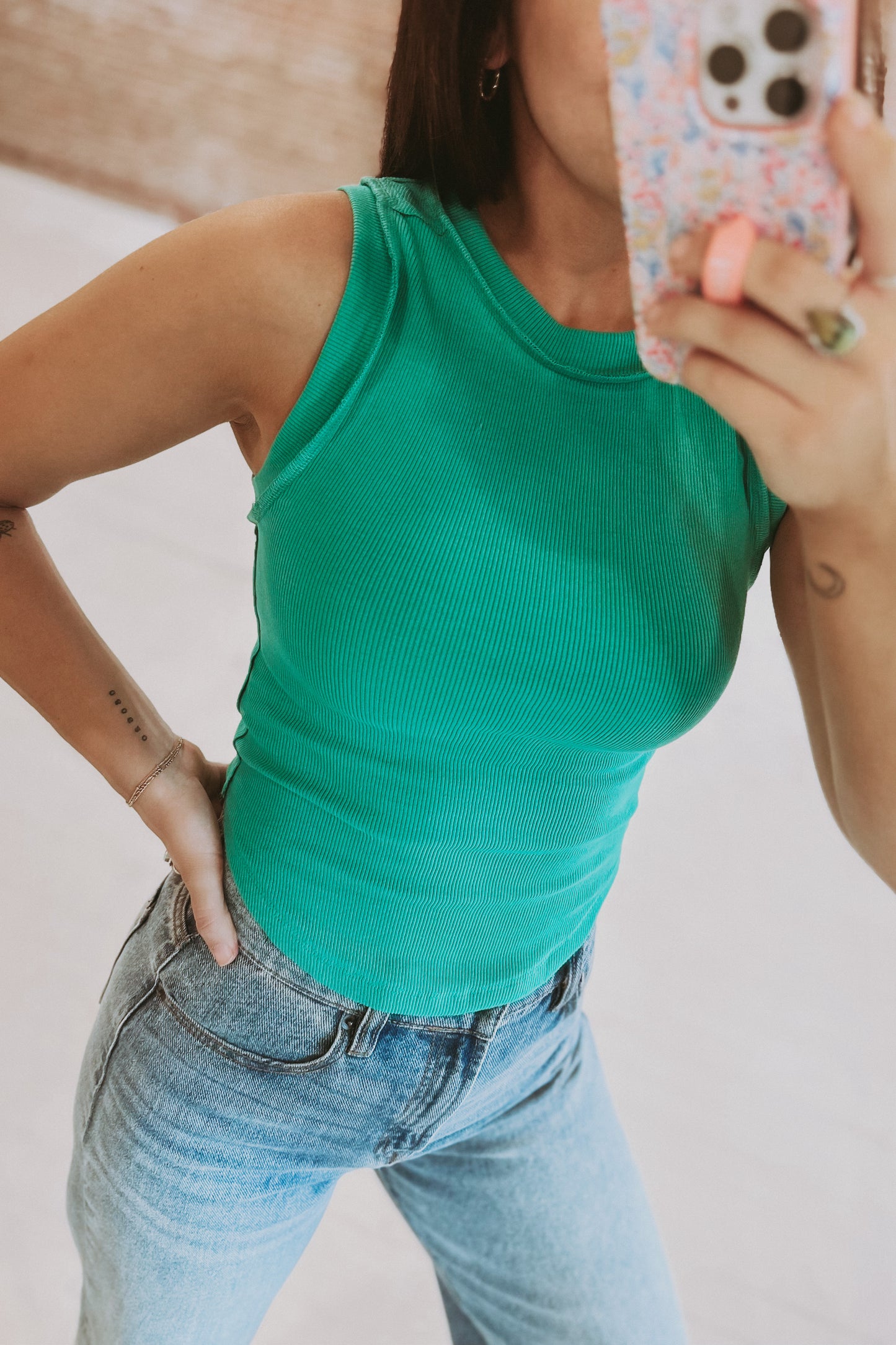 Inside-Out Casual Ribbed Tank