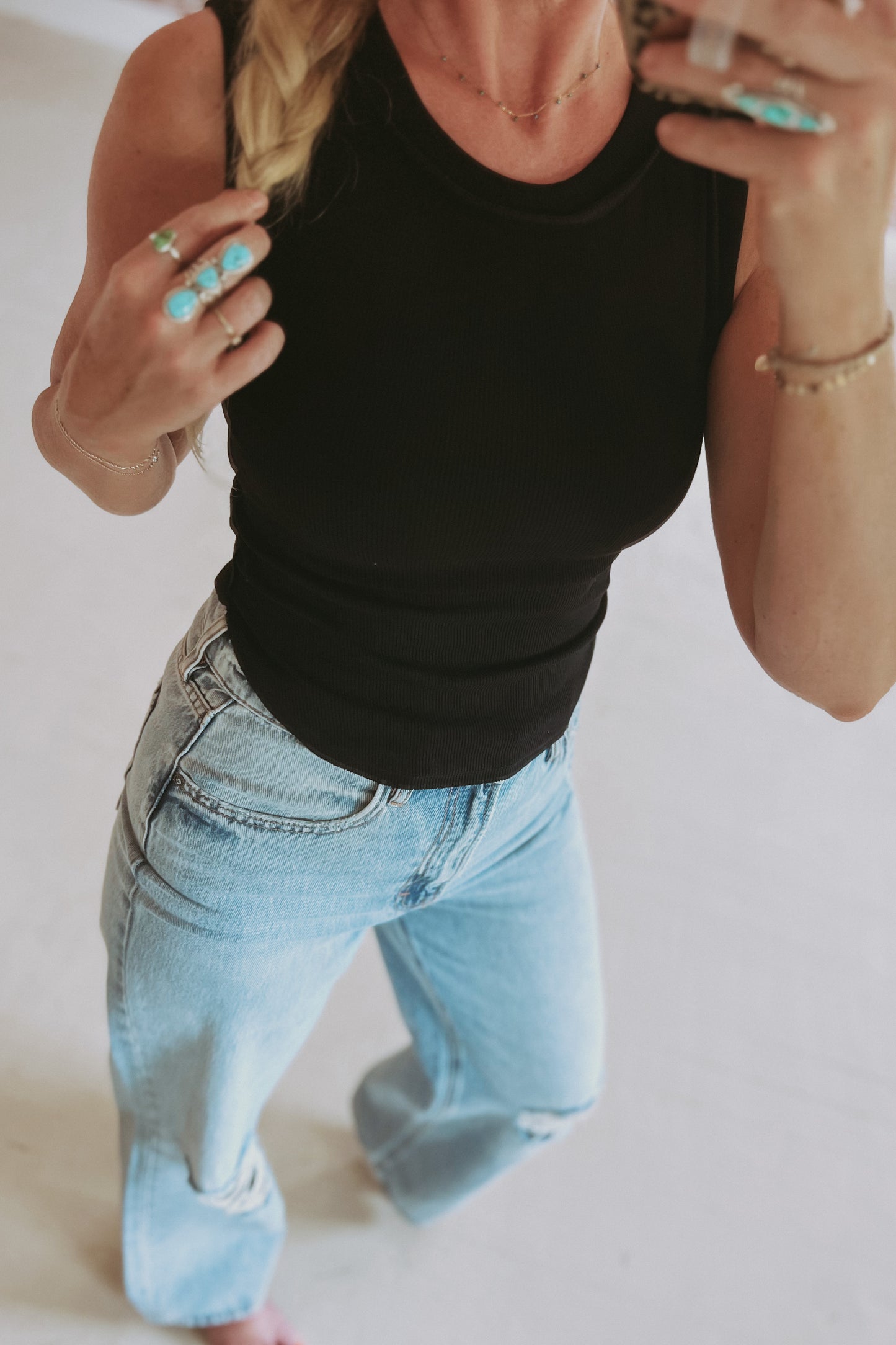 Inside-Out Casual Ribbed Tank