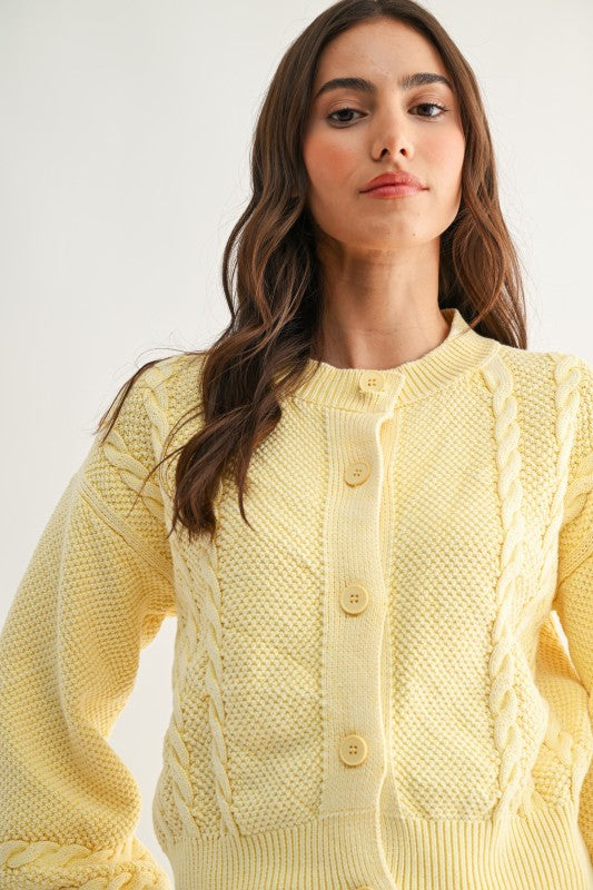 Sweet Cream Cable Cardigan