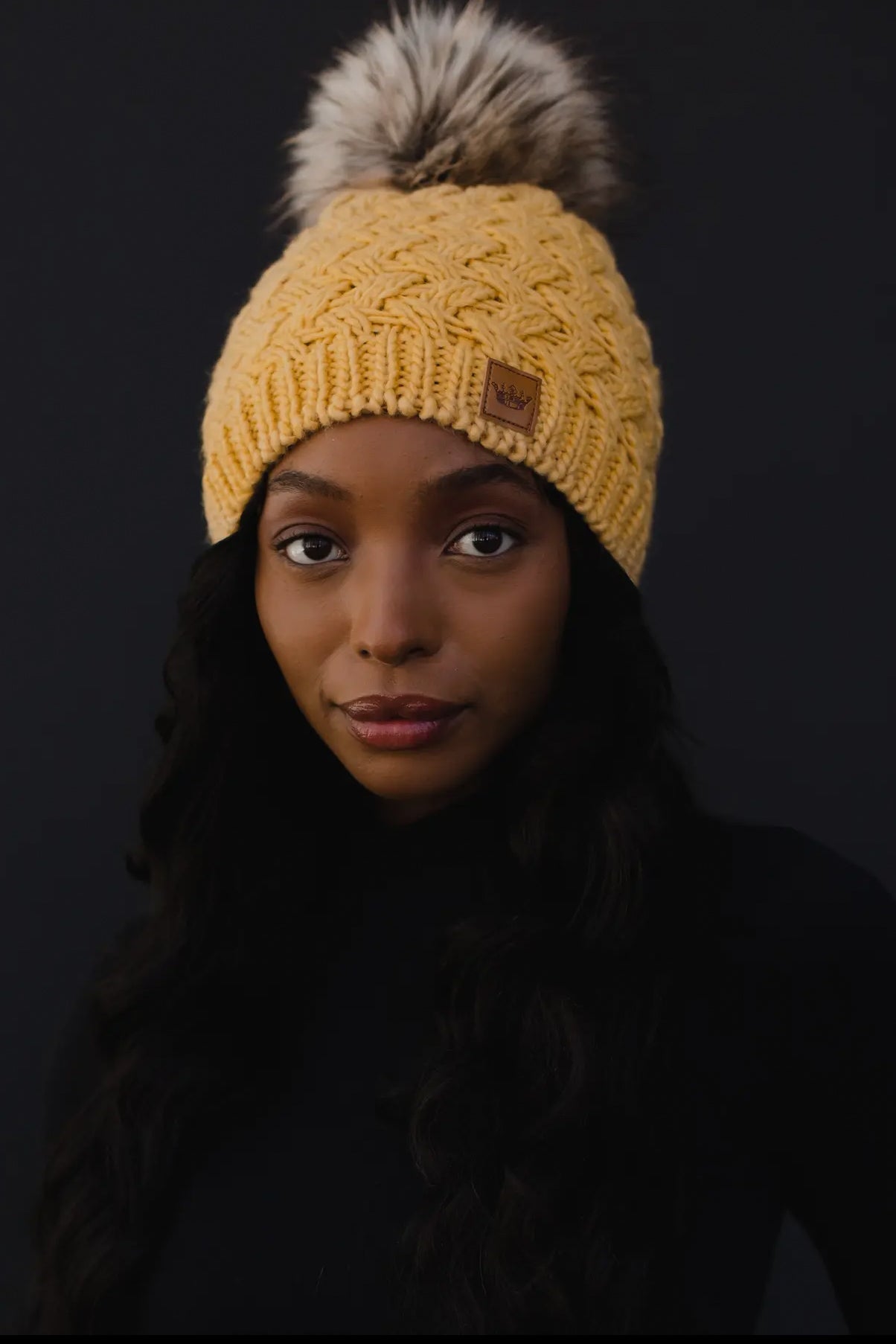 Cable Knit Pom Hat