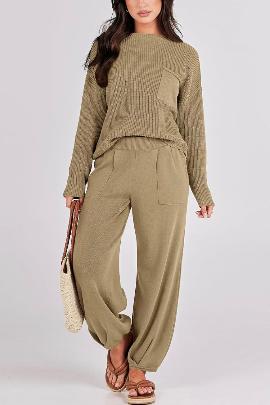 Knit Top and Joggers Set