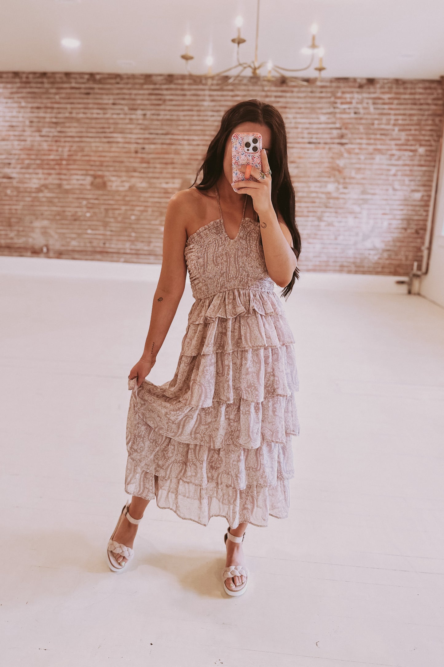 Tiered Ruffles Sleeveless Dress