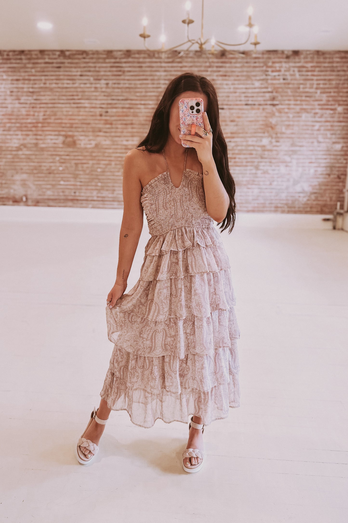 Tiered Ruffles Sleeveless Dress