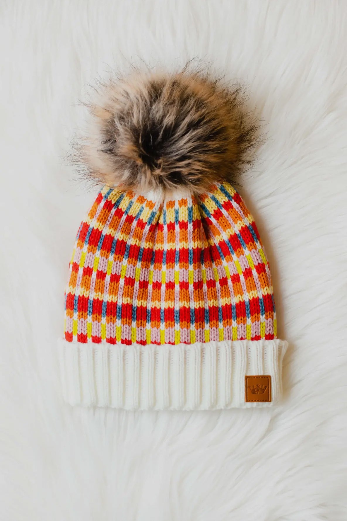 Multicolor Pom Beanie